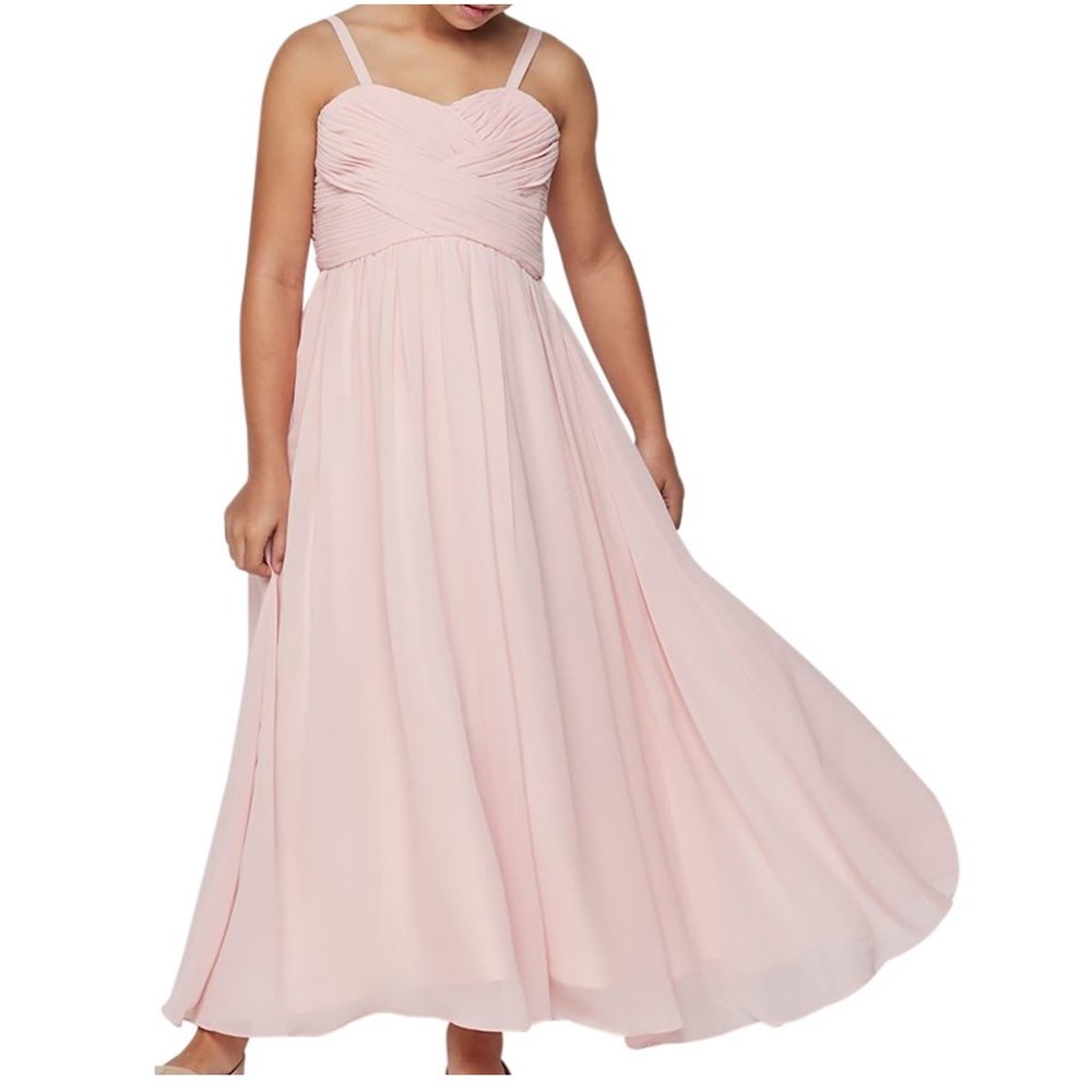 Big Girls Junior Dress Chiffon Pageant Easter Graduation Long Flower Girl Dress